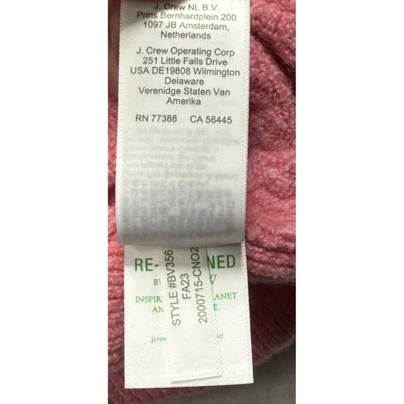 J.CREW Womens Merino Wool Alpaca Cable Knit Tank Top Sleeveless Vest Pink Sz XL - Picture 5 of 9